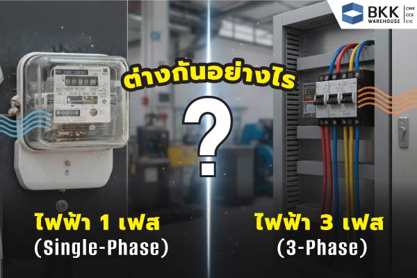 ไฟฟ้า 1 เฟส (Single-Phase) vs ไฟฟ้า 3 เฟส (3-Phase) ต่างกันอย่างไร ?