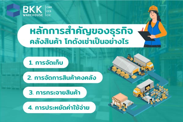 หลักการสำคัญของธุกริจ คลังสินค้า โกดังเช่าเป็นอย่างไร
