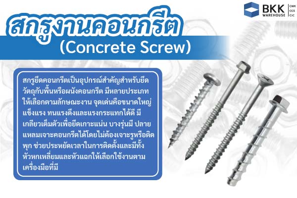 สกรูงานคอนกรีต (Concrete Screw)
