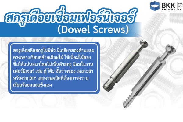 สกรูเดือยเชื่อมเฟอร์นิเจอร์ (Dowel Screws)