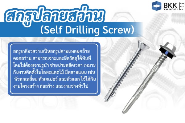 สกรูปลายสว่าน (Self Drilling Screw)